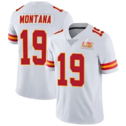 Men's Joe Montana Kansas City Chiefs No.19 Limited Vapor Untouchable Super Bowl LIX Jersey - White