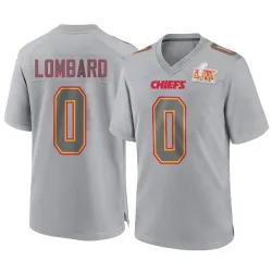 Men's Joey Lombard Kansas City Chiefs No.0 Game Atmosphere Fashion Super Bowl LIX Jersey - Gray
