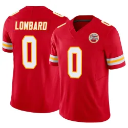 Men's Joey Lombard Kansas City Chiefs No.0 Limited Vapor F.U.S.E. Jersey - Red