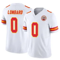 Men's Joey Lombard Kansas City Chiefs No.0 Limited Vapor F.U.S.E. Jersey - White