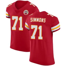 Men's Josh Simmons Kansas City Chiefs No.71 Elite Team Color Vapor Untouchable Jersey - Red