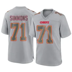 Men's Josh Simmons Kansas City Chiefs No.71 Game Atmosphere Fashion Jersey - Gray