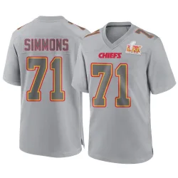 Men's Josh Simmons Kansas City Chiefs No.71 Game Atmosphere Fashion Super Bowl LIX Jersey - Gray