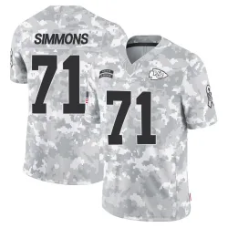 Men's Josh Simmons Kansas City Chiefs No.71 Limited 2024 Salute to Service Jersey - Arctic Camo