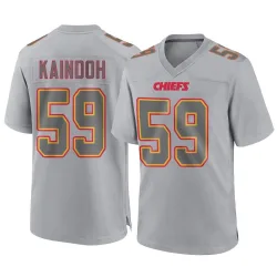 Men's Joshua Kaindoh Kansas City Chiefs No.59 Game Atmosphere Fashion Jersey - Gray