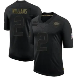 Men's Joshua Williams Kansas City Chiefs No.2 Limited 2020 Salute To Service Jersey - Black