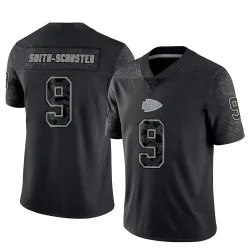 Men's JuJu Smith-Schuster Kansas City Chiefs No.9 Limited Reflective Jersey - Black