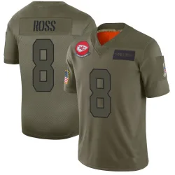 Men's Justyn Ross Kansas City Chiefs No.8 Limited 2019 Salute to Service Jersey - Camo