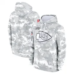 Men's Kansas City Chiefs No. 2024 Salute to Service Club Fleece Pullover Hoodie - Arctic Camo