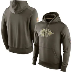 Men's Kansas City Chiefs No. Salute to Service KO Performance Hoodie - Olive