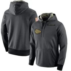 Men's Kansas City Chiefs No. Salute to Service Player Performance Hoodie - Anthracite