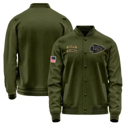 Men's Kansas City Chiefs No. Salute to Service Sideline Performance Jacket - Olive