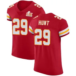 Men's Kareem Hunt Kansas City Chiefs No.29 Elite Team Color Vapor Untouchable Super Bowl LIX Jersey - Red