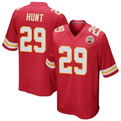 Men's Kareem Hunt Kansas City Chiefs No.29 Game Team Color Jersey - Red