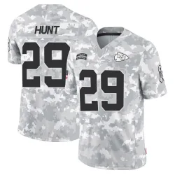 Men's Kareem Hunt Kansas City Chiefs No.29 Limited 2024 Salute to Service Jersey - Arctic Camo