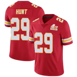 Men's Kareem Hunt Kansas City Chiefs No.29 Limited Team Color Vapor Untouchable Super Bowl LIX Jersey - Red