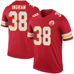 Men's Keaontay Ingram Kansas City Chiefs No.38 Legend Color Rush Jersey - Red