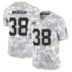 Men's Keaontay Ingram Kansas City Chiefs No.38 Limited 2024 Salute to Service Jersey - Arctic Camo
