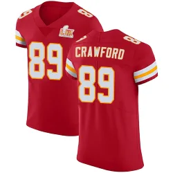 Men's Kekoa Crawford Kansas City Chiefs No.89 Elite Team Color Vapor Untouchable Super Bowl LIX Jersey - Red