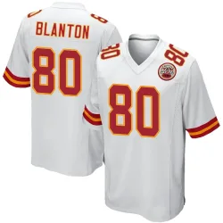 Men's Kendall Blanton Kansas City Chiefs No.80 Game Jersey - White