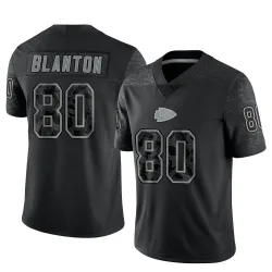 Men's Kendall Blanton Kansas City Chiefs No.80 Limited Reflective Jersey - Black