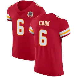 Men's Kenny Cook Kansas City Chiefs No.6 Elite Team Color Vapor Untouchable Jersey - Red