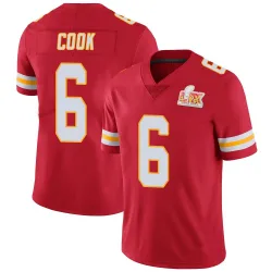 Men's Kenny Cook Kansas City Chiefs No.6 Limited Team Color Vapor Untouchable Super Bowl LIX Jersey - Red
