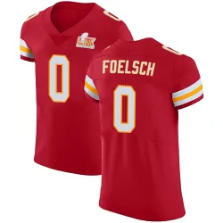 Men's Kevin Foelsch Kansas City Chiefs No.0 Elite Team Color Vapor Untouchable Super Bowl LIX Jersey - Red