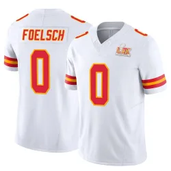 Men's Kevin Foelsch Kansas City Chiefs No.0 Limited Vapor F.U.S.E. Super Bowl LIX Jersey - White