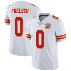 Men's Kevin Foelsch Kansas City Chiefs No.0 Limited Vapor Untouchable Jersey - White