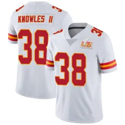 Men's Kevin Knowles II Kansas City Chiefs No.38 Limited Vapor Untouchable Super Bowl LIX Jersey - White