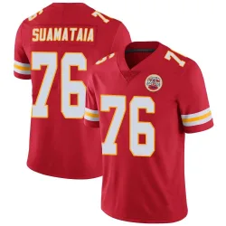 Men's Kingsley Suamataia Kansas City Chiefs No.76 Limited Team Color Vapor Untouchable Jersey - Red