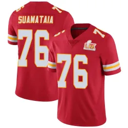Men's Kingsley Suamataia Kansas City Chiefs No.76 Limited Team Color Vapor Untouchable Super Bowl LIX Jersey - Red