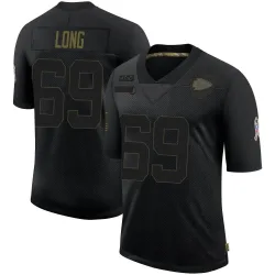 Men's Kyle Long Kansas City Chiefs No.69 Limited 2020 Salute To Service Jersey - Black