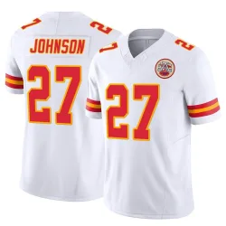 Men's Larry Johnson Kansas City Chiefs No.27 Limited Vapor F.U.S.E. Jersey - White
