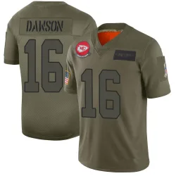 Men's Len Dawson Kansas City Chiefs No.16 Limited 2019 Salute to Service Jersey - Camo