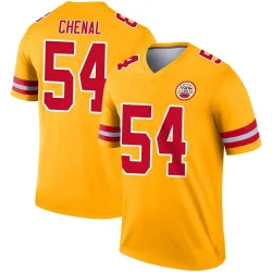 Men's Leo Chenal Kansas City Chiefs No.54 Legend Inverted Jersey - Gold