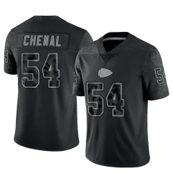 Men's Leo Chenal Kansas City Chiefs No.54 Limited Reflective Jersey - Black