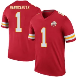 Men's Leon Sandcastle Kansas City Chiefs No.1 Legend Color Rush Jersey - Red