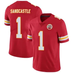 Men's Leon Sandcastle Kansas City Chiefs No.1 Limited Team Color Vapor Untouchable Jersey - Red