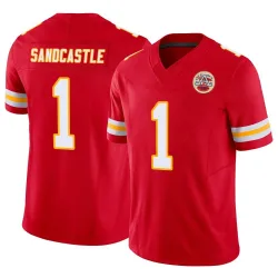 Men's Leon Sandcastle Kansas City Chiefs No.1 Limited Vapor F.U.S.E. Jersey - Red