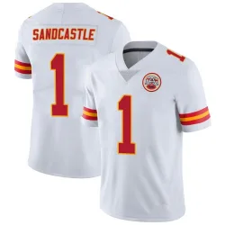 Men's Leon Sandcastle Kansas City Chiefs No.1 Limited Vapor Untouchable Jersey - White