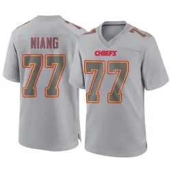 Men's Lucas Niang Kansas City Chiefs No.77 Game Atmosphere Fashion Jersey - Gray