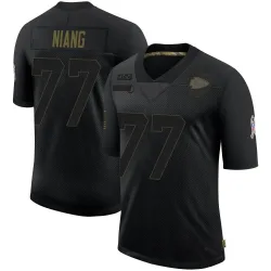 Men's Lucas Niang Kansas City Chiefs No.77 Limited 2020 Salute To Service Jersey - Black