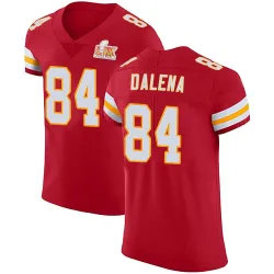 Men's Mac Dalena Kansas City Chiefs No.84 Elite Team Color Vapor Untouchable Super Bowl LIX Jersey - Red
