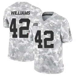 Men's Major Williams Kansas City Chiefs No.42 Limited 2024 Salute to Service Jersey - Arctic Camo