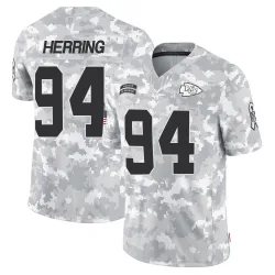 Men's Malik Herring Kansas City Chiefs No.94 Limited 2024 Salute to Service Jersey - Arctic Camo