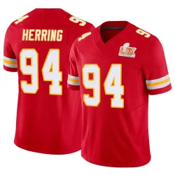Men's Malik Herring Kansas City Chiefs No.94 Limited Vapor F.U.S.E. Super Bowl LIX Jersey - Red