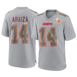 Men's Matt Araiza Kansas City Chiefs No.14 Game Atmosphere Fashion Super Bowl LIX Jersey - Gray