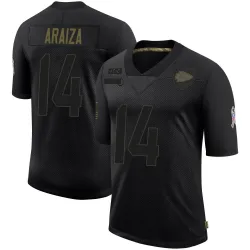 Men's Matt Araiza Kansas City Chiefs No.14 Limited 2020 Salute To Service Jersey - Black